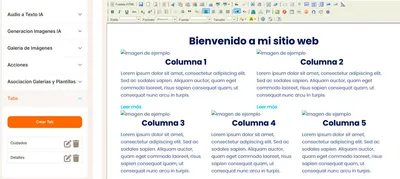 Crear tabs a un portafolio