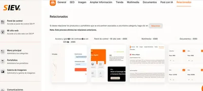 Relacionar portafolios o productos